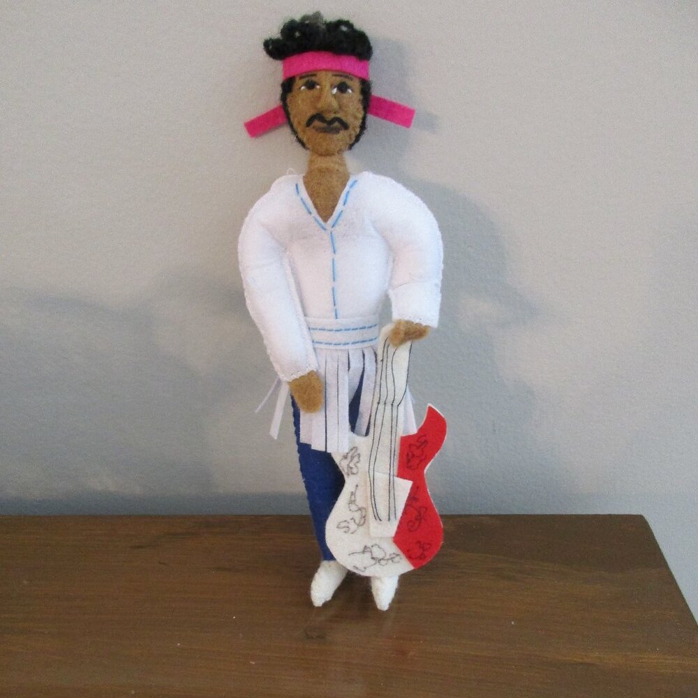 Jimmy Hendrix Felt Ornament  Handmade New